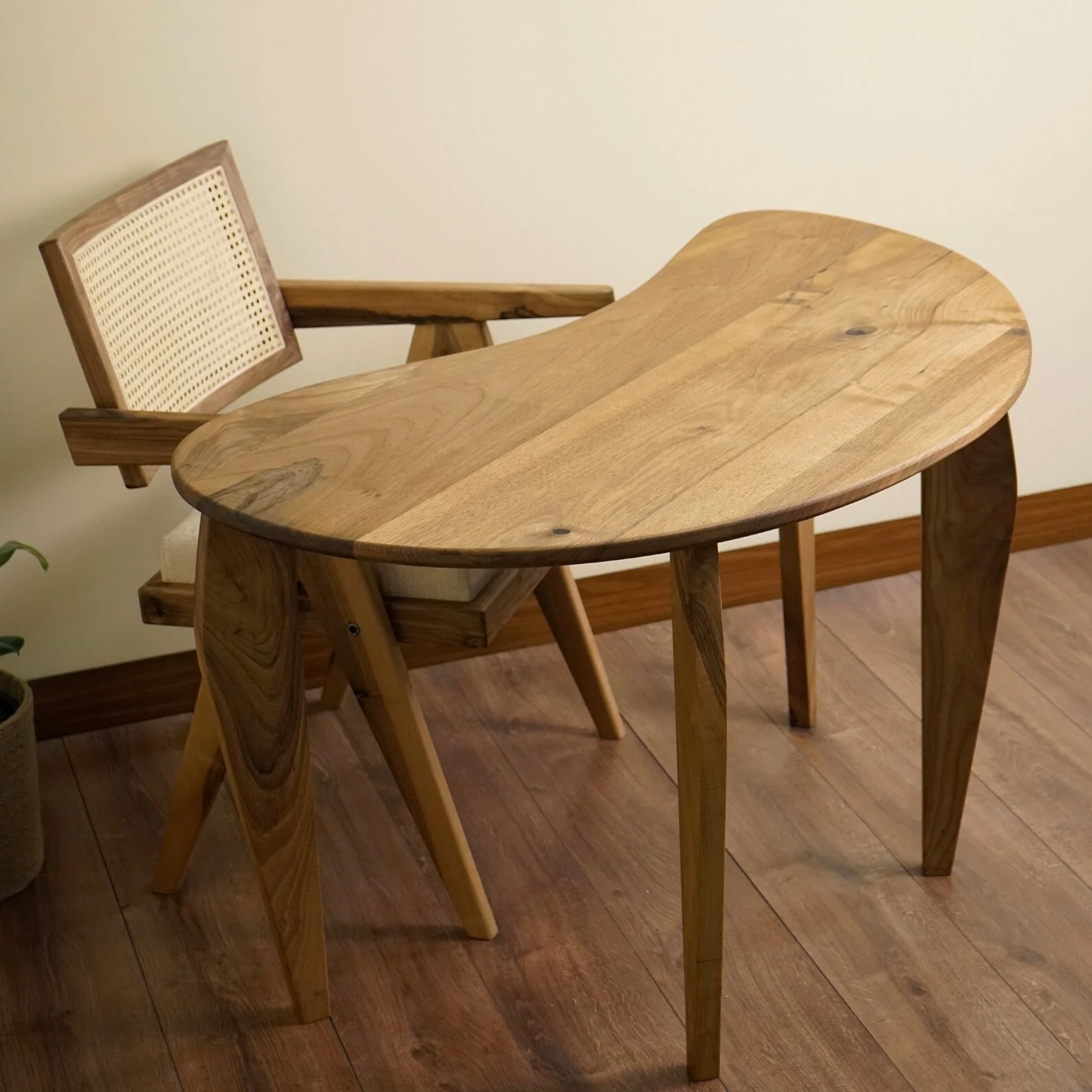 Bean Shaped Walnut Desk - Mid Century Modern Style - Image 4