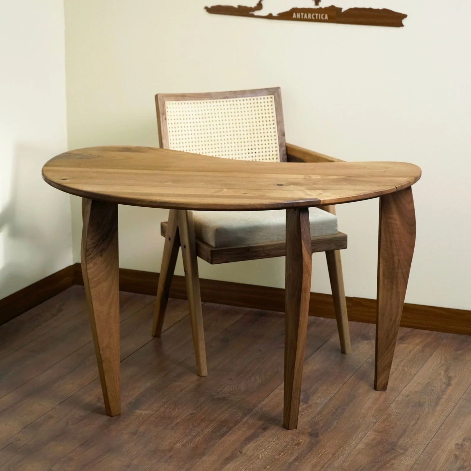 Bean Shaped Walnut Desk - Mid Century Modern Style - Image 9