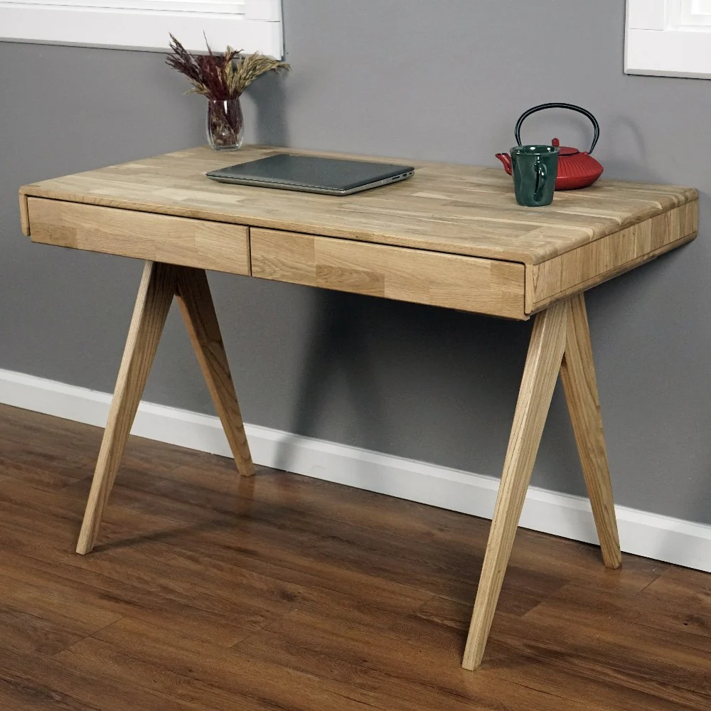 Light Oak Desk with File Drawer - Boho Desk - Image 13