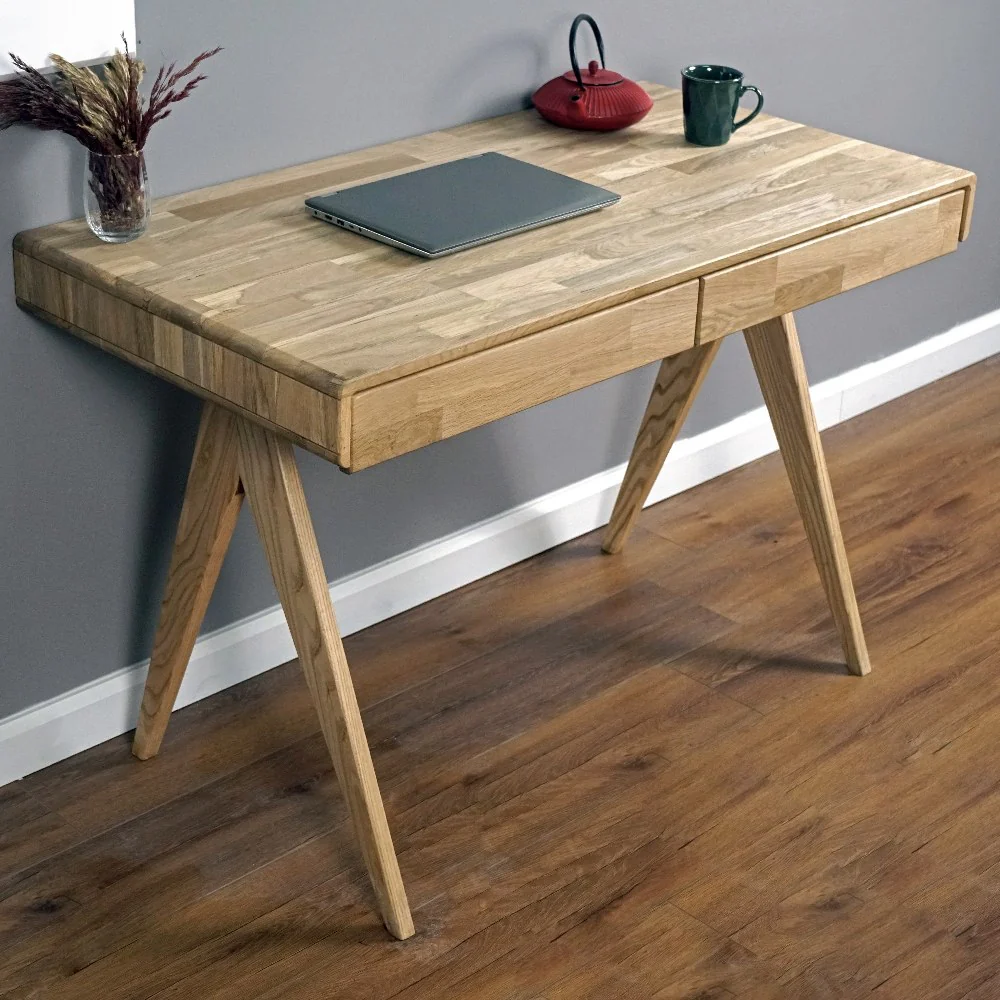 Light Oak Desk with File Drawer - Boho Desk - Image 15