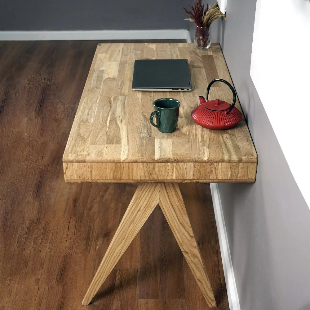 Light Oak Desk with File Drawer - Boho Desk - Image 17