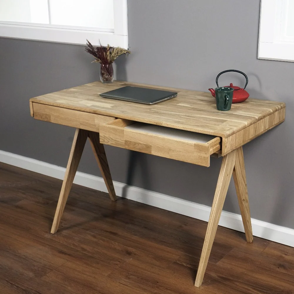 Light Oak Desk with File Drawer - Boho Desk - Image 18