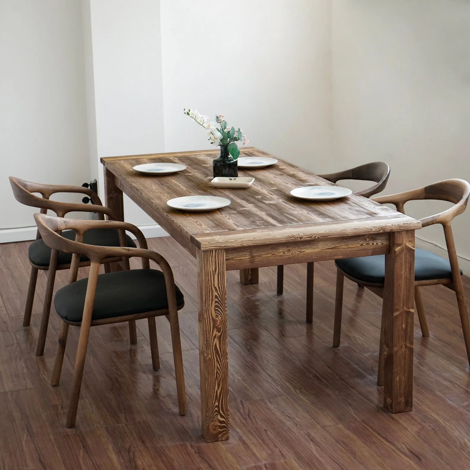 Solid Wood Dining Room Table - Farmhouse Kitchen Table - Image 11