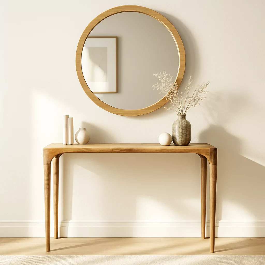 Walnut Console Table - Wooden Entryway Table - Image 5